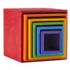 Grimms Large Stacking Boxes Rainbow