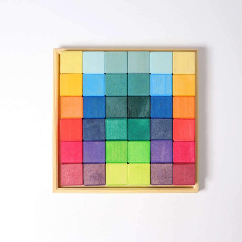 Grimms Square Rainbow 36 Cubes
