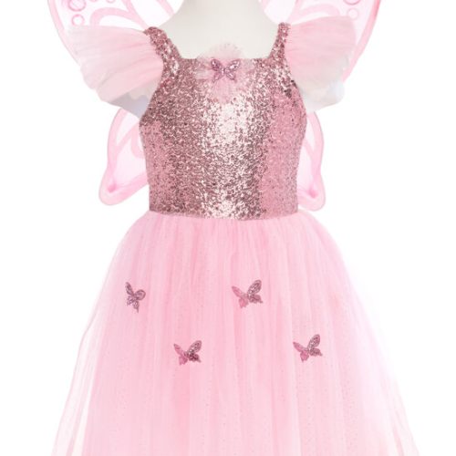Pink Butterfly Dress with Wings