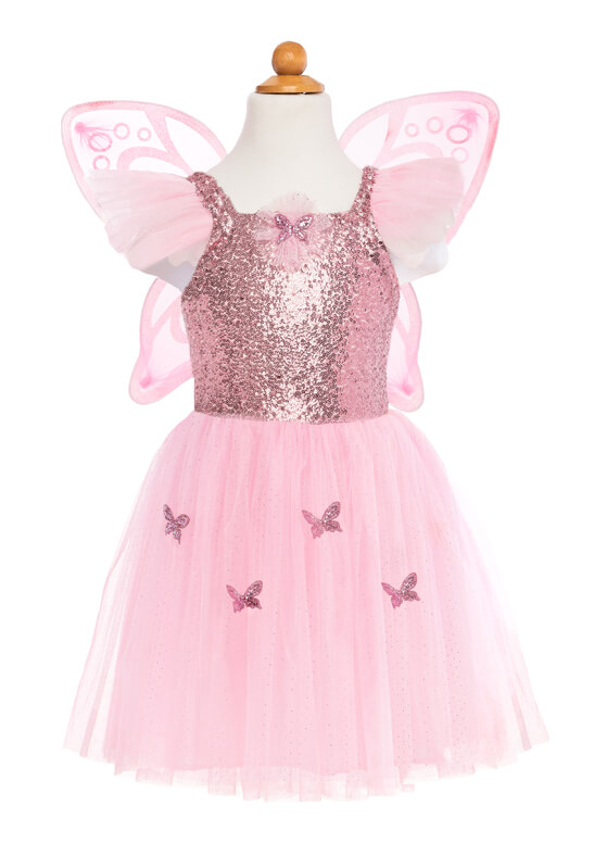 Pink Butterfly Dress with Wings