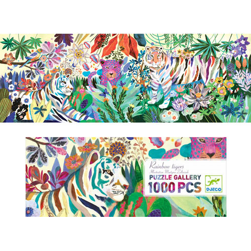 Djeco Rainbow Tigers Puzzle 1000pce