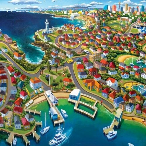 Evans Watsons Bay Puzzle 1000pce